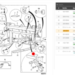 JCB Spare Parts Lever Manual 335/03311