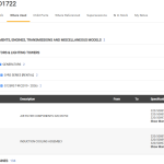 JCB Spare Parts 334/D1722